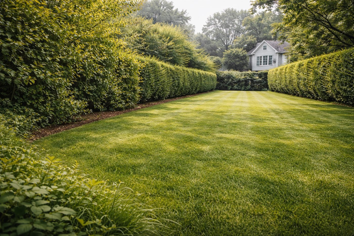 Upravený trávnik po pravidelnej údržbe v Bratislave
